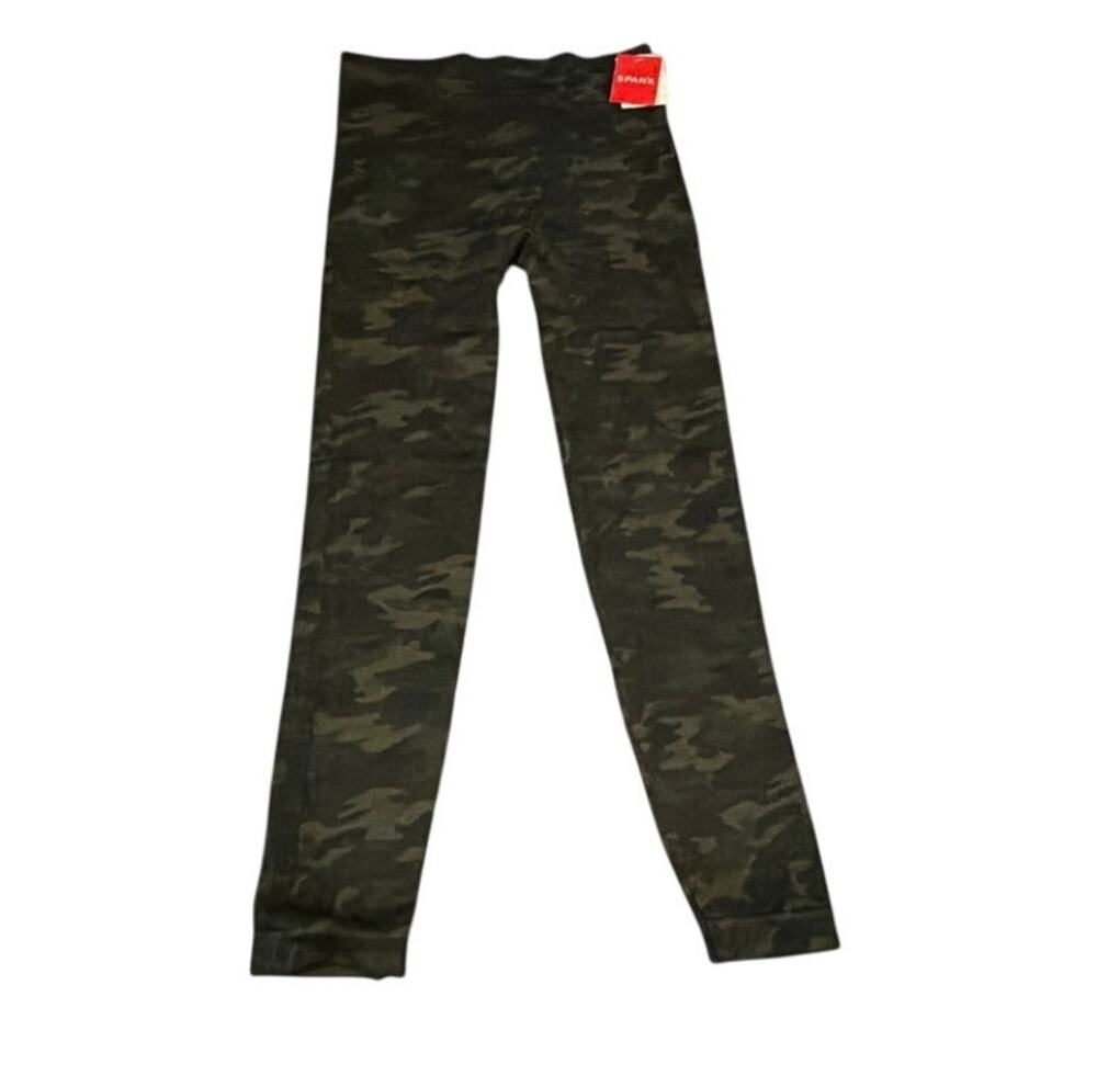 Spanx Look at Me Now Green Camo High Waisted Seamless Leggings NWT Medium